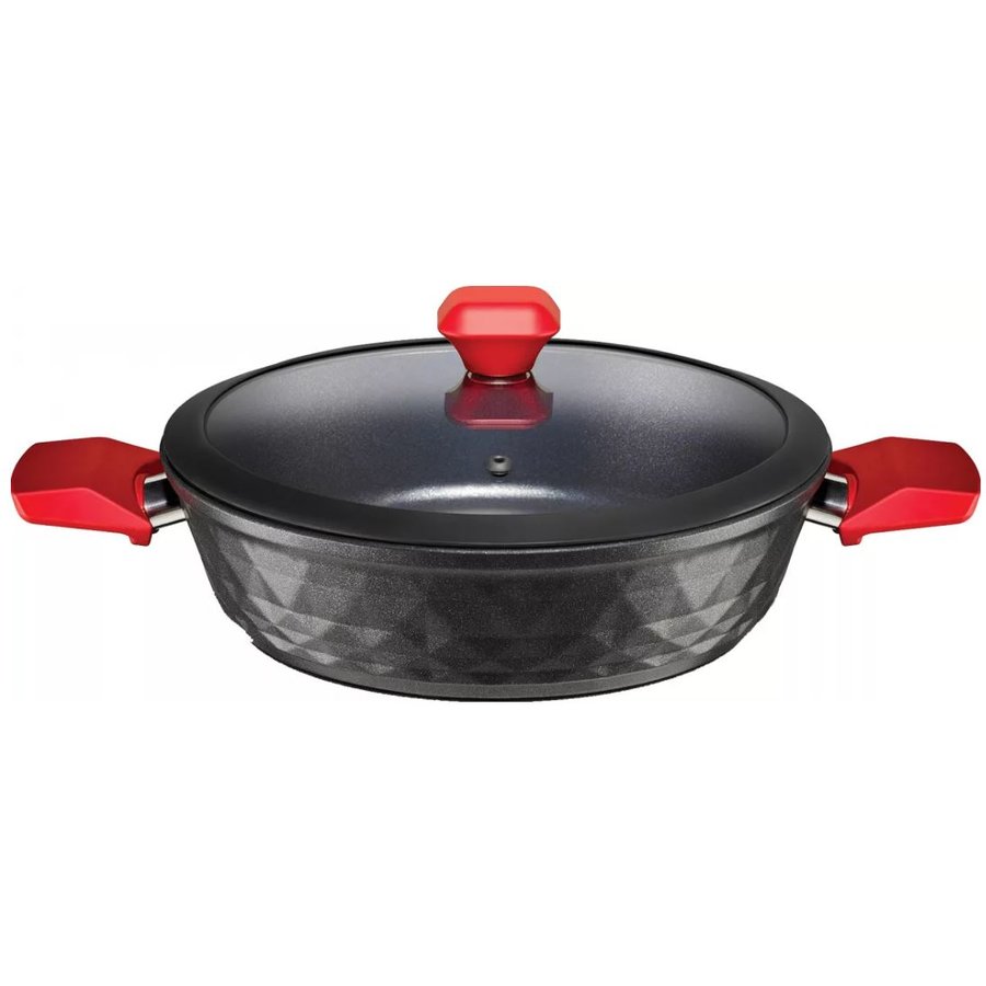 Oferte la Tigaie Saute Pyramis Red Diamond Oslash Ø30cm Negru/Rosu