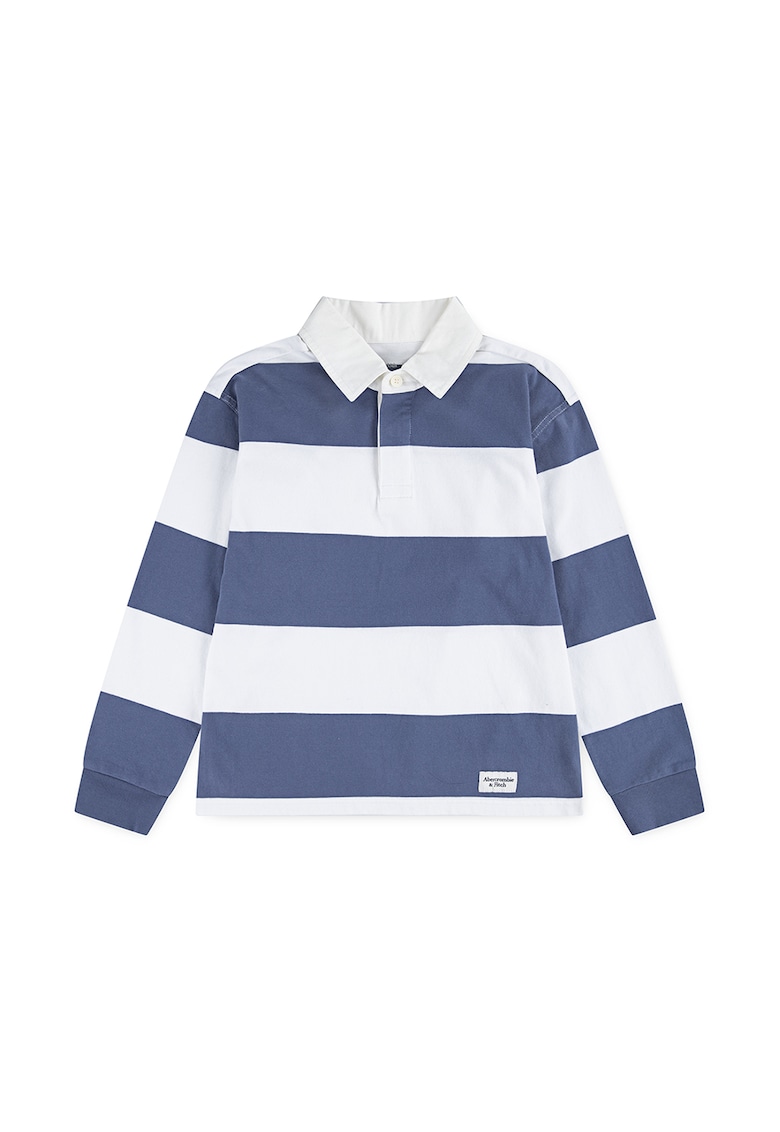 Oferte la Bluza polo in dungi - Alb/Albastru prafuit
