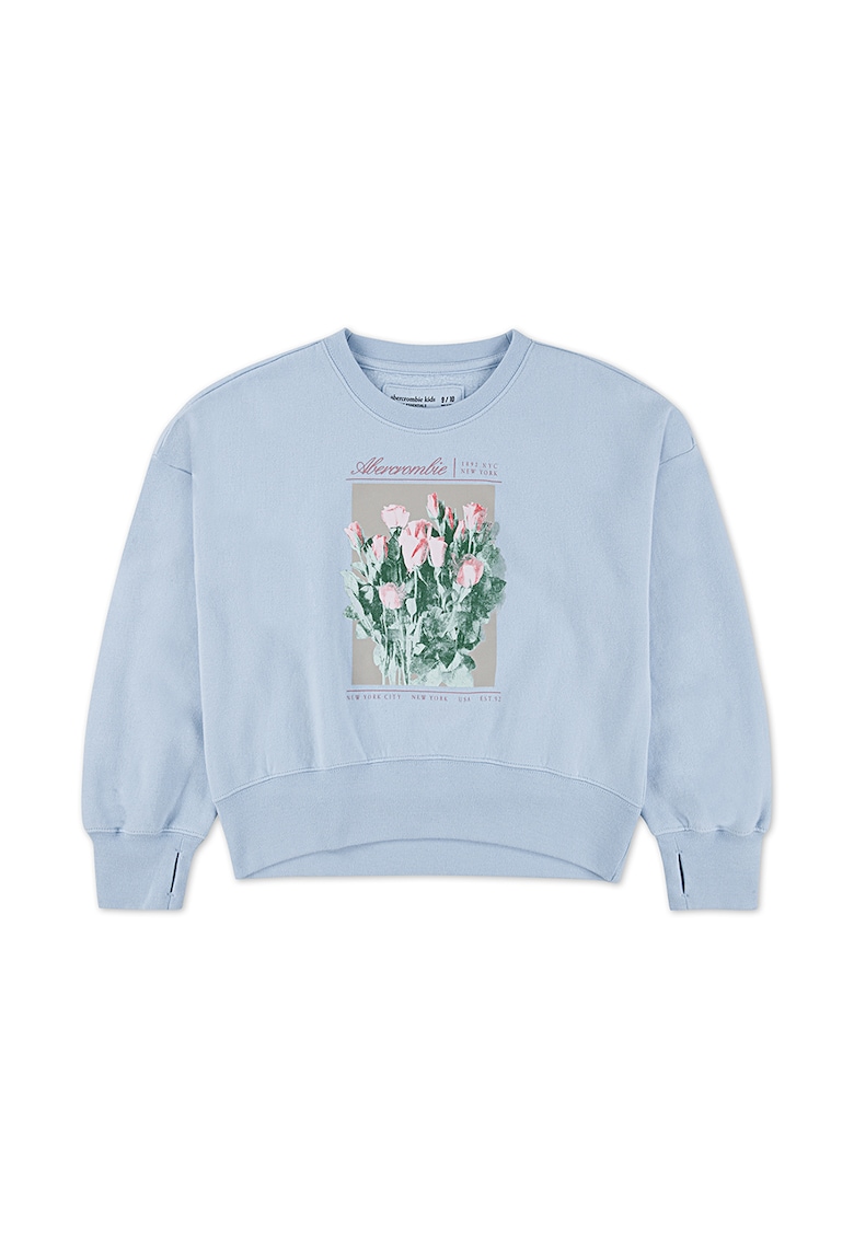 Oferte la Bluza de trening cu anouri pentru degete - Albastru deschis