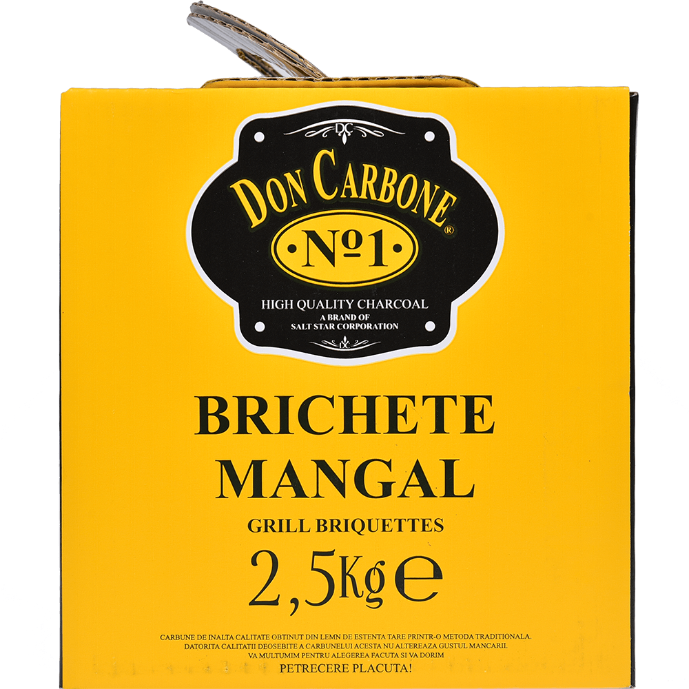 Oferte la Brichete mangal gratar Don Carbone, mangal, cutie carton, 2,5 kg