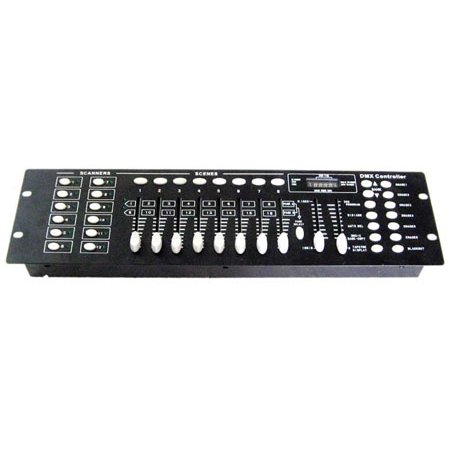 Controler DMX 192 Canale 12x Efecte de Lumina Negru