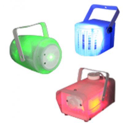 Set 3 efecte LED, masina FUM/LASER/ efect RGBW Ibiza Light CLEAR-PACK