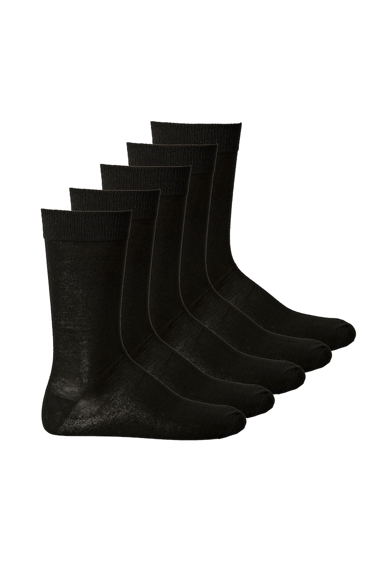 Oferte la Set de sosete unisex lungi Essential - 5 perechi - Negru