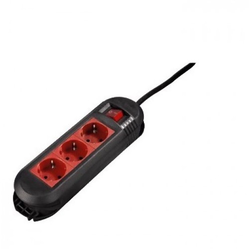 Oferte la Prelungitor cu intrerupator 47883 Colour 3 prize 1.5m negru / rosu