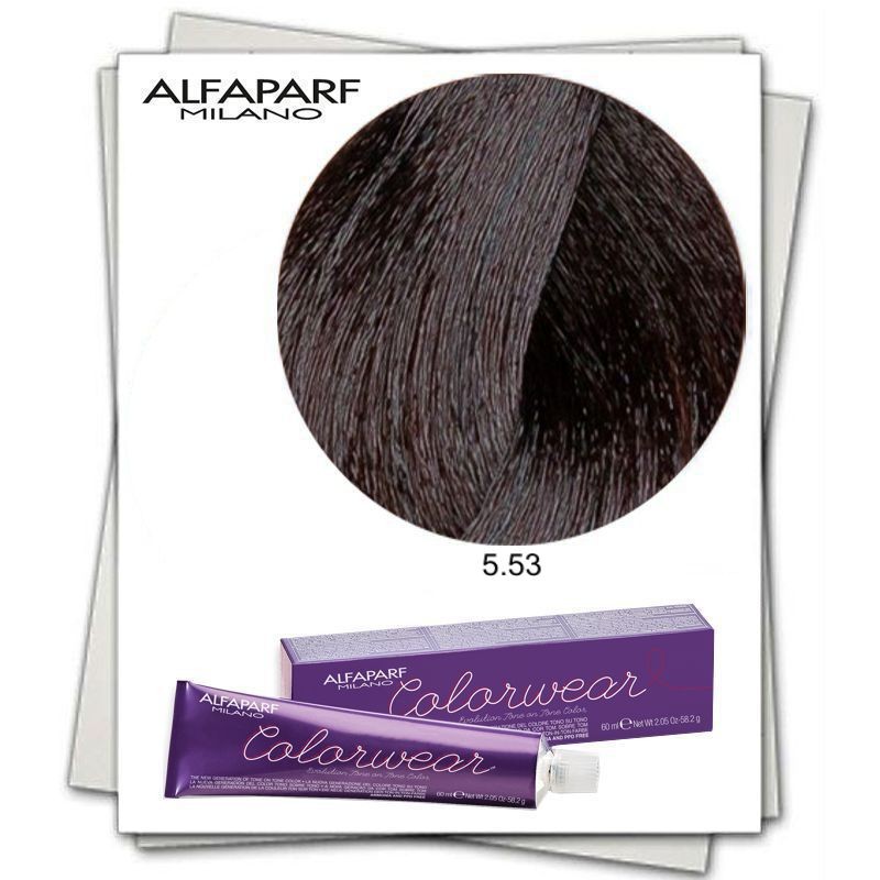 Oferte la Vopsea Fara Amoniac Alfaparf Milano Color Wear (Concentratie: Vopsea permanenta, Gramaj: 60 ml, Culoare vopsea: 5.53 Castano Chiaro Mogano Dorato)