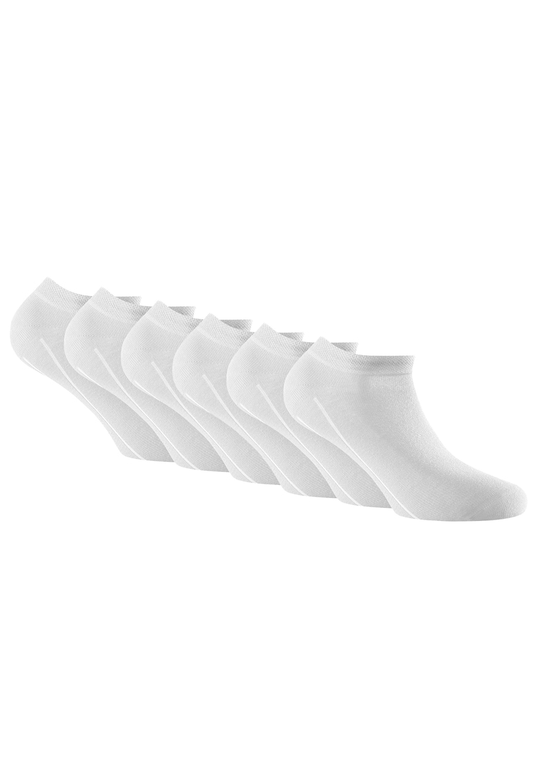Oferte la Rohner - Set de sosete pana la glezana - unisex - 6 perechi - Alb