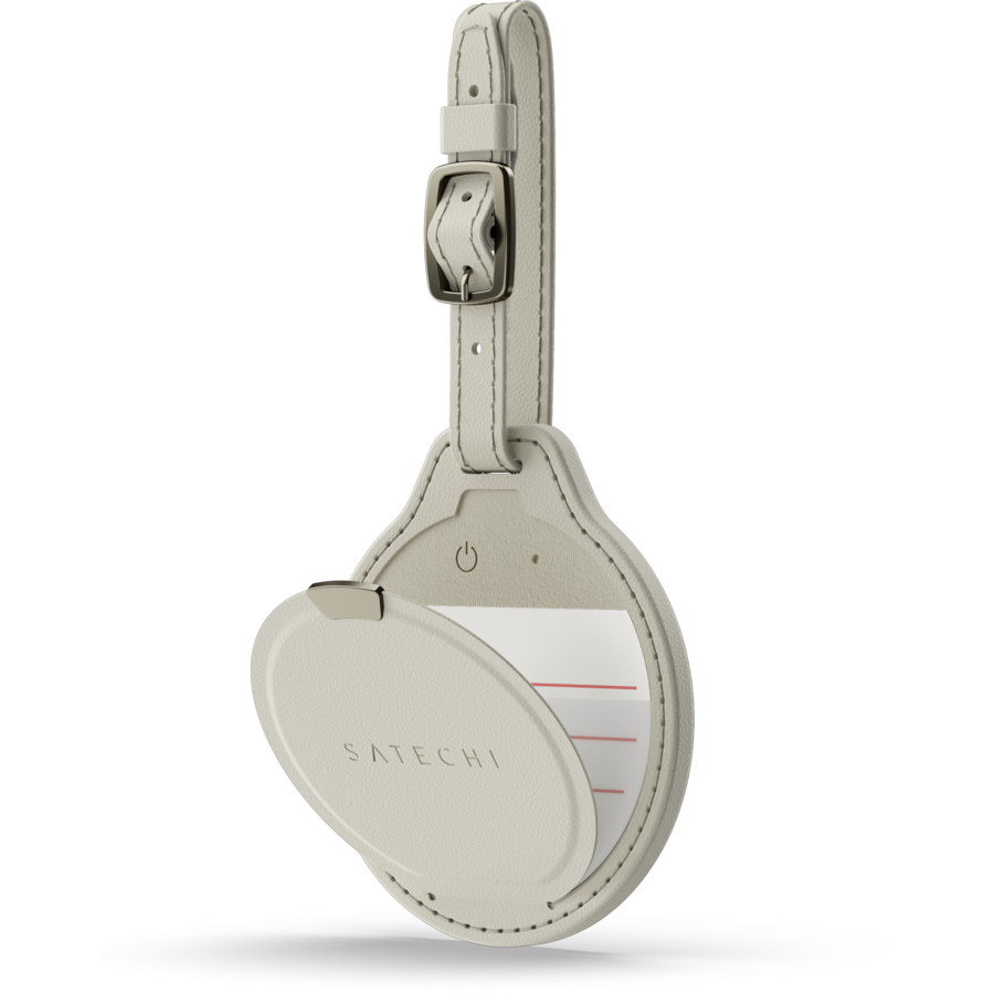 Tag de Localizare Bagaj Vegan Leather Negru