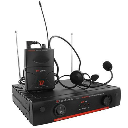 Statie 1 Microfon Wireless Tip Casca UHF 536.5MHZ Negru