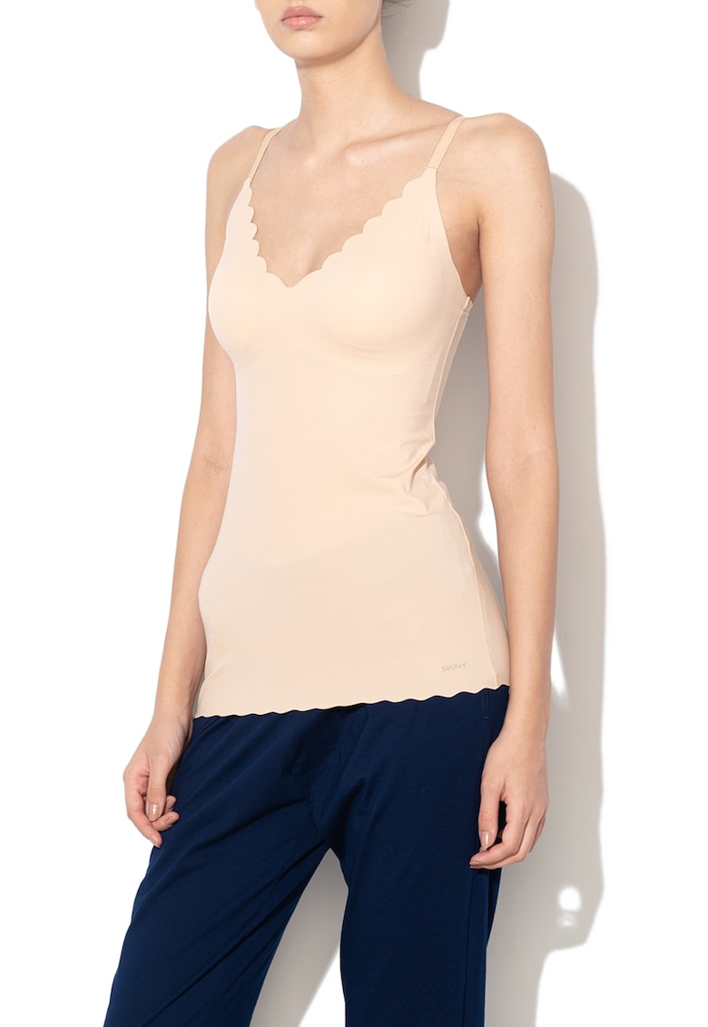 Oferte la Top fara cusaturi cu burete detasabil Micro Lovers - Bej