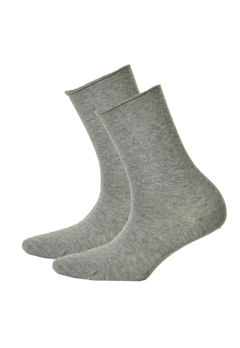 Oferte la Set de sosete lungi cu model uni - 2 perechi - Gri melange