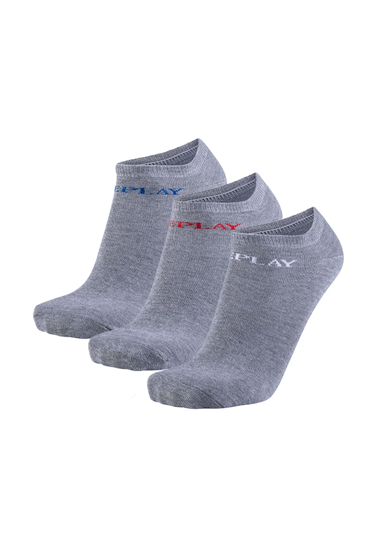 Oferte la Set de sosete unisex pana la glezna - 3 perechi - Gri