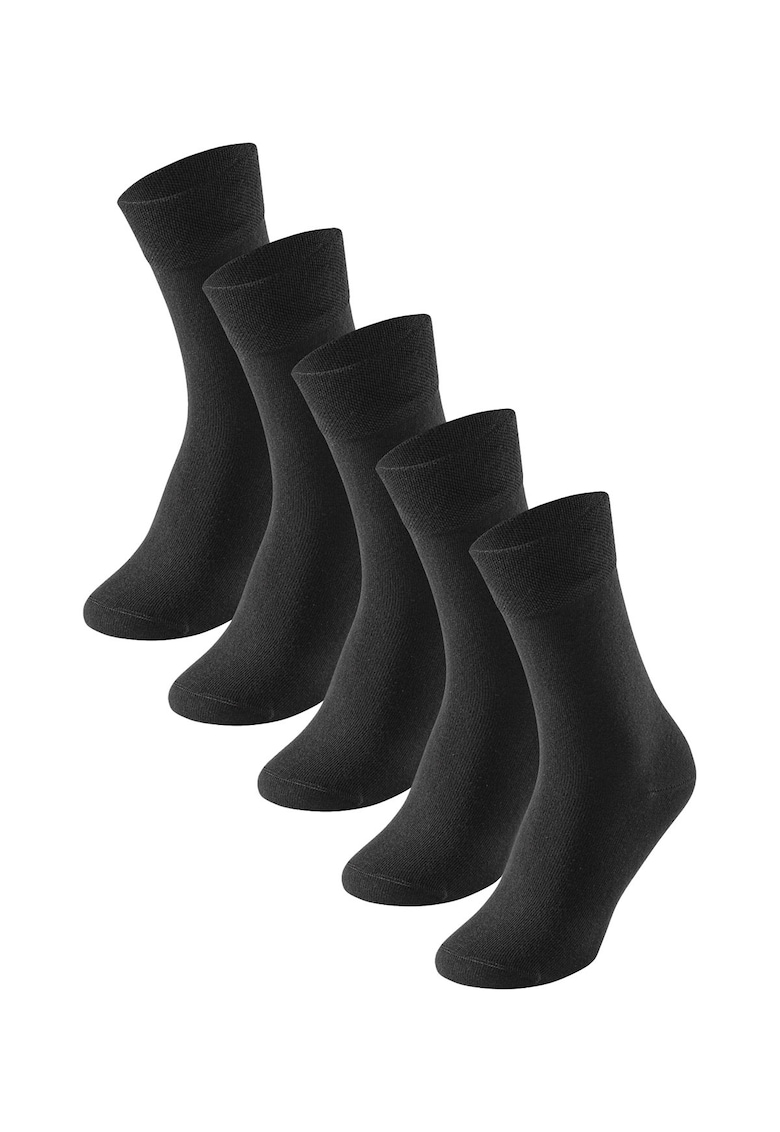Oferte la Set de sosete lungi uni - 5 perechi - Negru