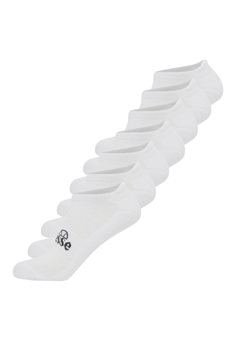 Oferte la Set de sosete unisex cu imprimeu logo Arado - 7 perechi - Alb