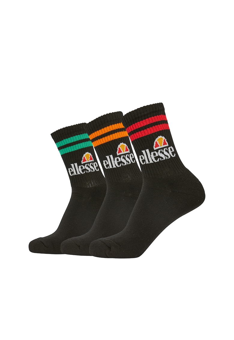 Oferte la Set de sosete lungi unisex - 3 perechi - Negru/Multicolor