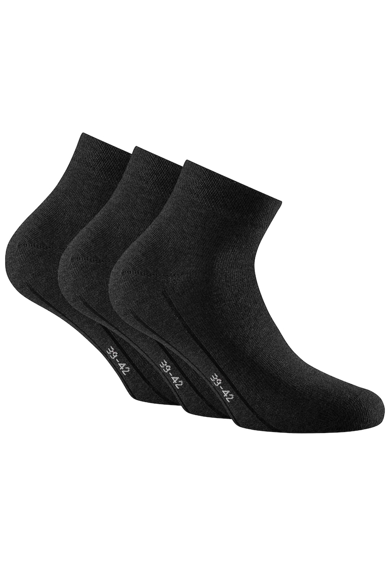 Oferte la Set de sosete unisex scurte - 3 perechi - Negru
