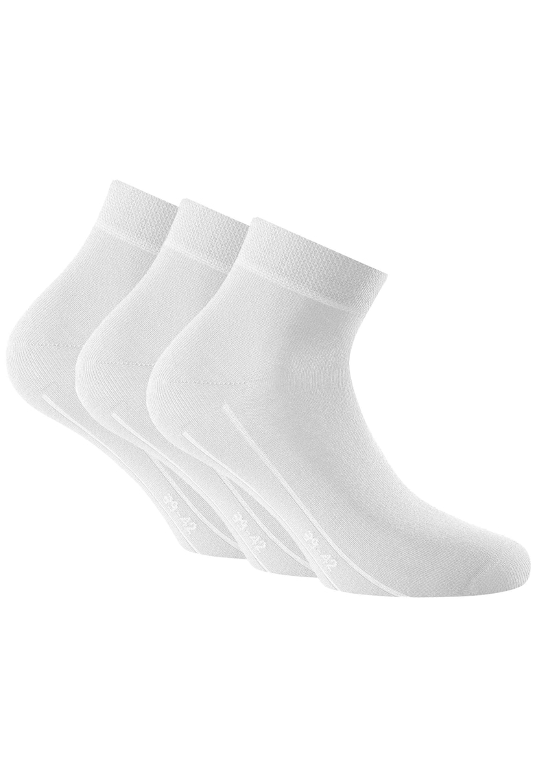 Oferte la Set de sosete unisex scurte - 3 perechi - Alb