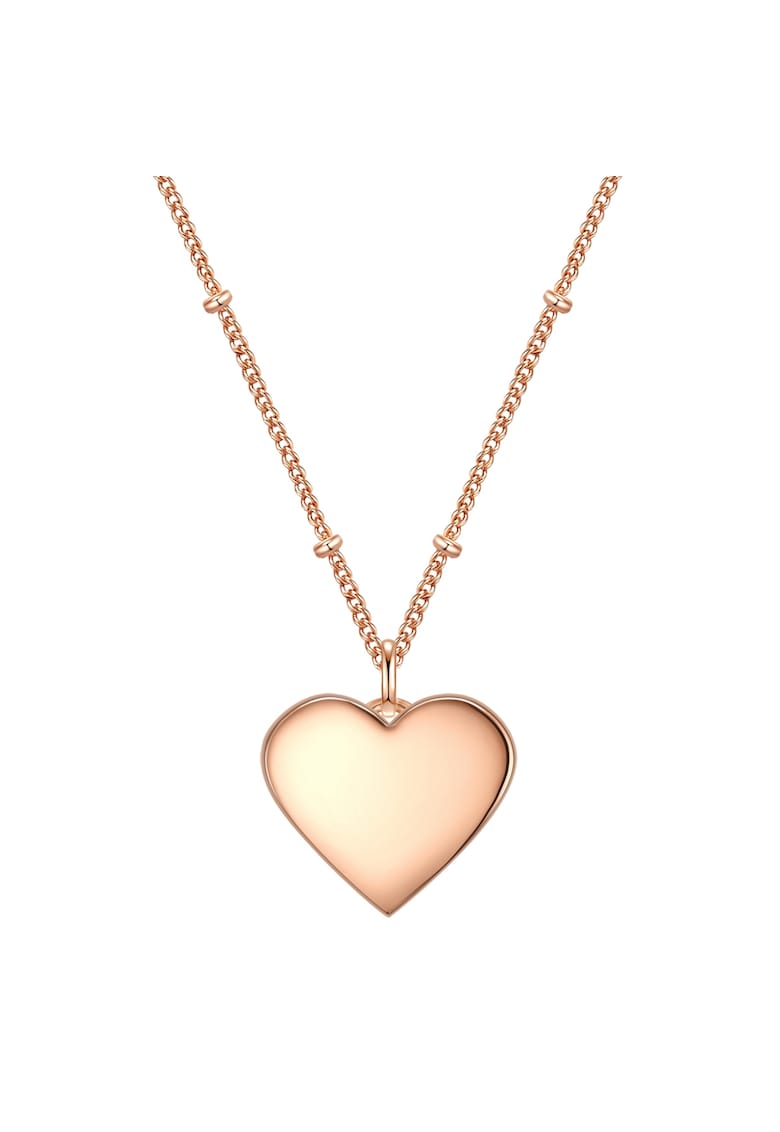 Oferte la Colier placat cu aur de 18K si cu pandantiv inima - Auriu rose
