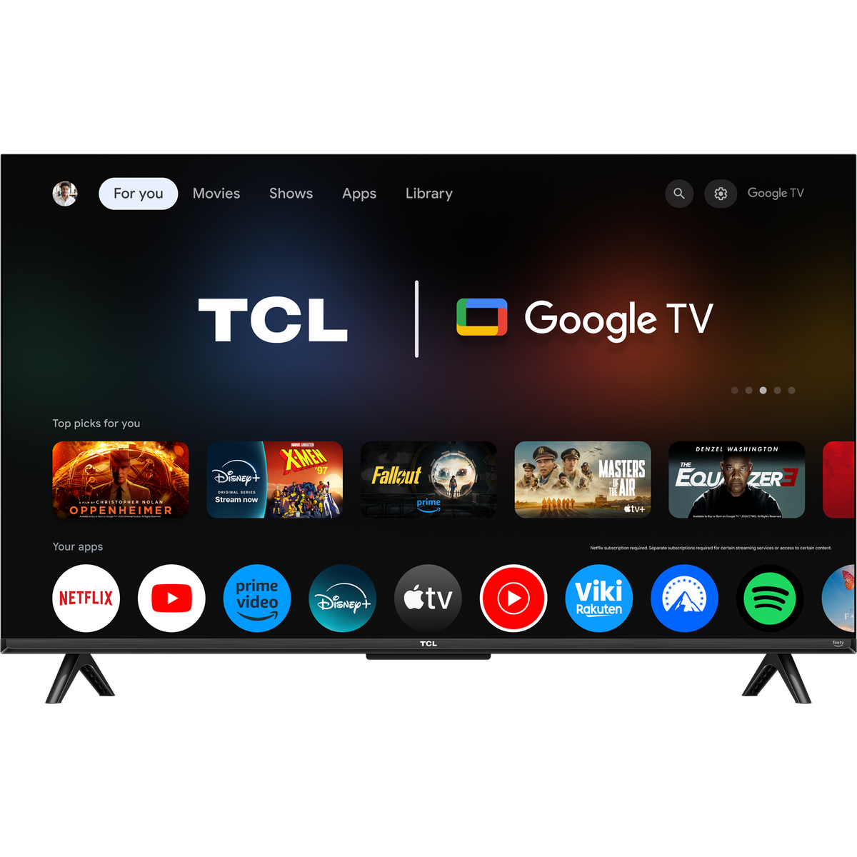 Televizor Smart QLED Seria T69C 43Inch / 108CM Ultra HD 4K Wi-Fi Google TV Negru