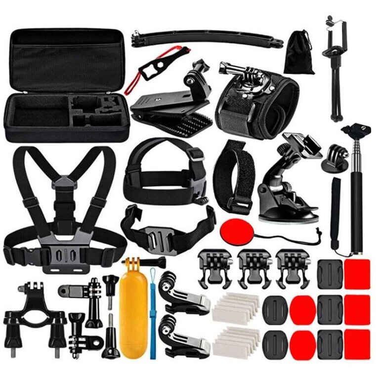 Oferte la Kit Accesorii PKT39 50in1 Combo pentru Camere Video de Actiune 50 Piese