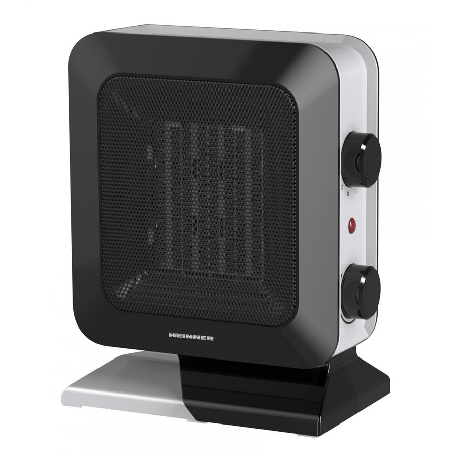 Oferte la Radiator ceramic Heinner HCH-L1400BK, 2 trepte de putere, 750 / 1400 W, Negru-Argintiu