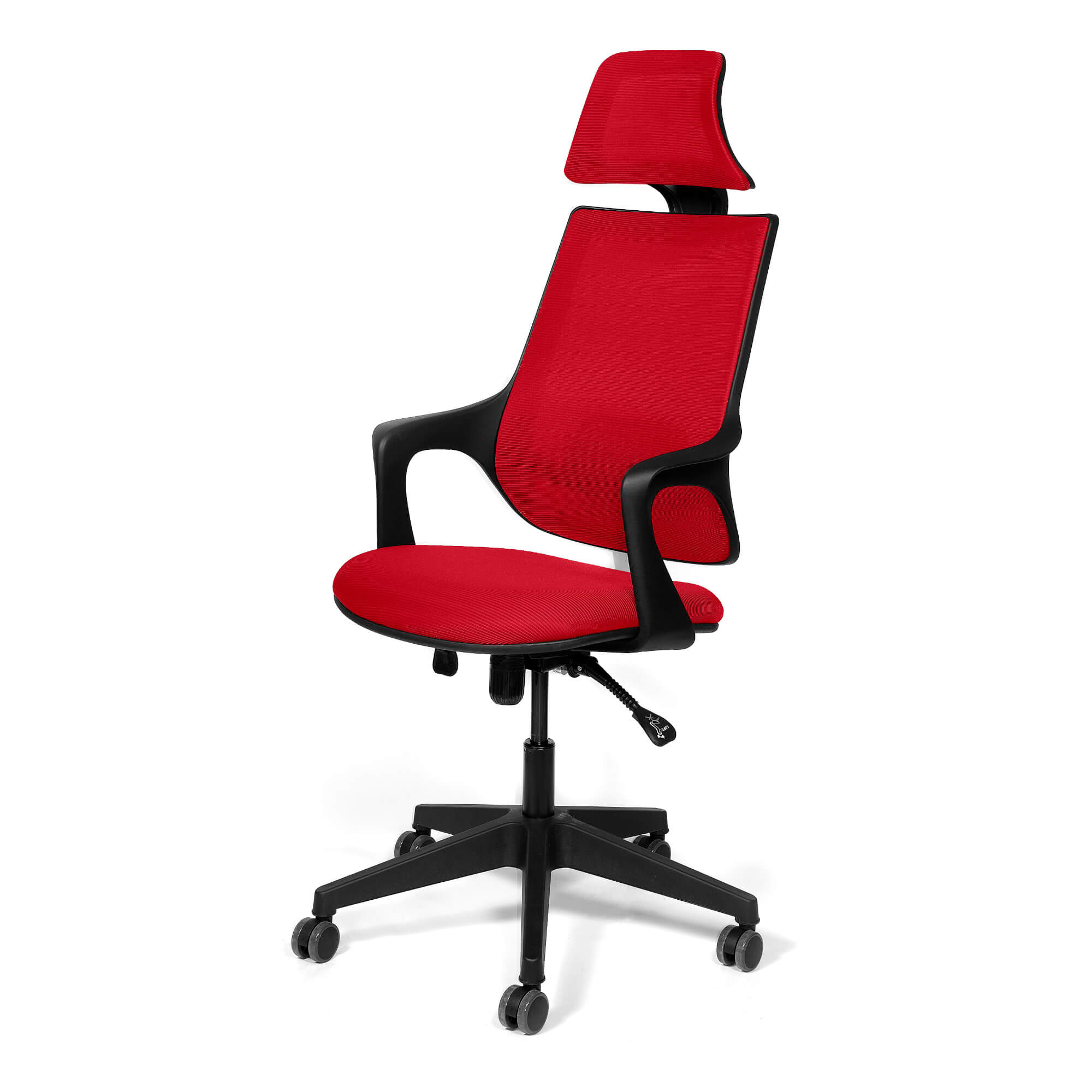 Oferte la Scaun birou ergonomic rosu Kronsit Verona, tapiterie textila, rotativ, reglabil pe inaltime, 59 x 51 x 130 cm