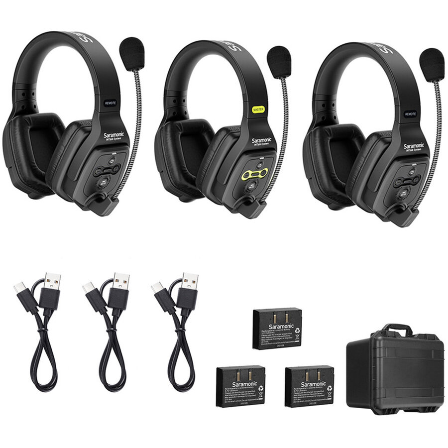 Oferte la Sistem Intercom Wireless pentru 3 Persoane WiTalk WT3D Full-Duplex 1.9GHz Casti Dual-ear Negru