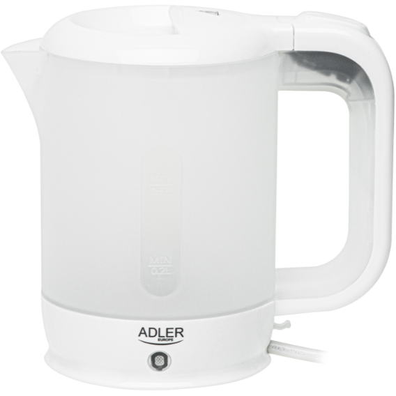Oferte la Fierbator Electric de Calatorie AD 1381 Capacitate 0.5L Include 2 Cani si o Lingura Plastic 900W Alb