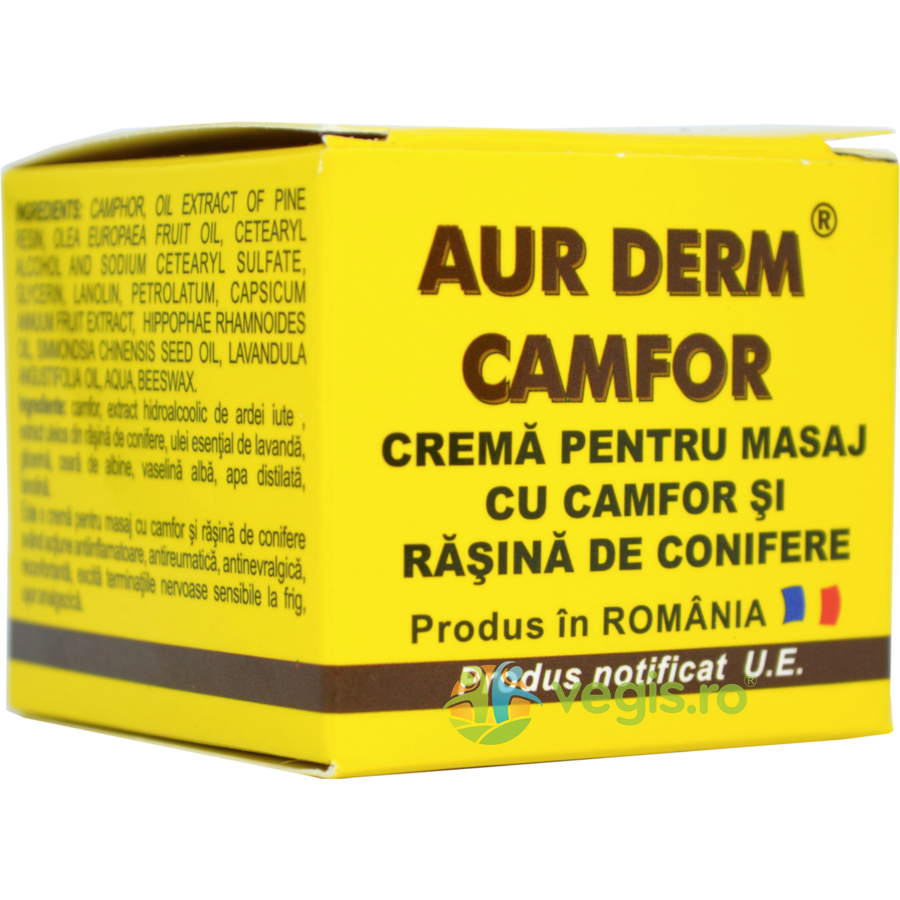 Oferte la Crema pentru Masaj cu Camfor si Rasina de Conifere Aur Derm 50ml