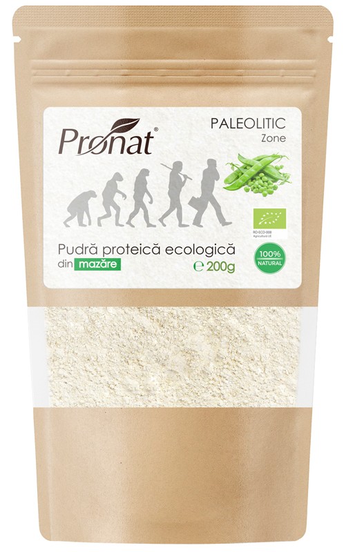 Oferte la Pudra proteica bio de mazare, 200g Pronat