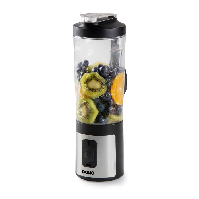 Oferte la Blender portabil Domo DO751BL, 120W, 600ml, 16500RPM, BPA free, USB-C