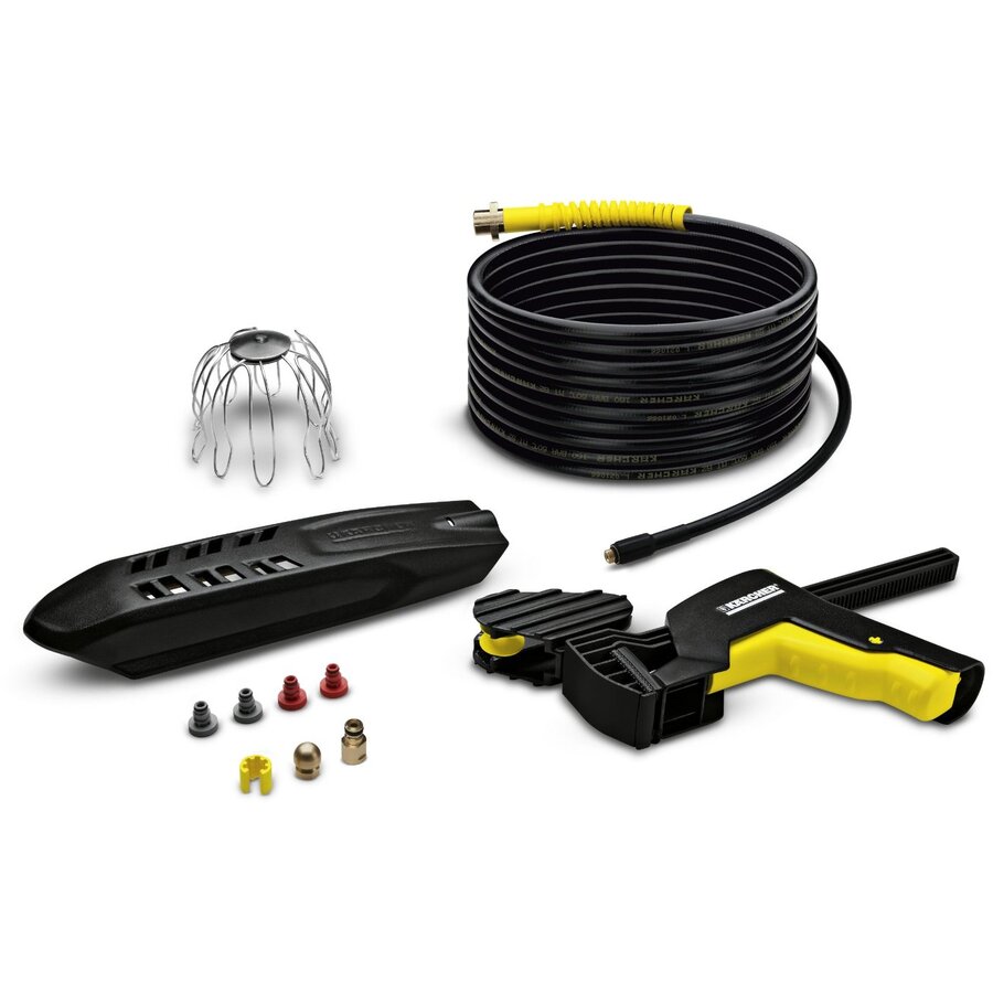 Oferte la Kit de Curatare Jgheaburi si Tevi 2.642-240.0  cu Furtun 20M pentru Aparat de Spalare cu Presiune Seriile K 2 – K 7 Negru