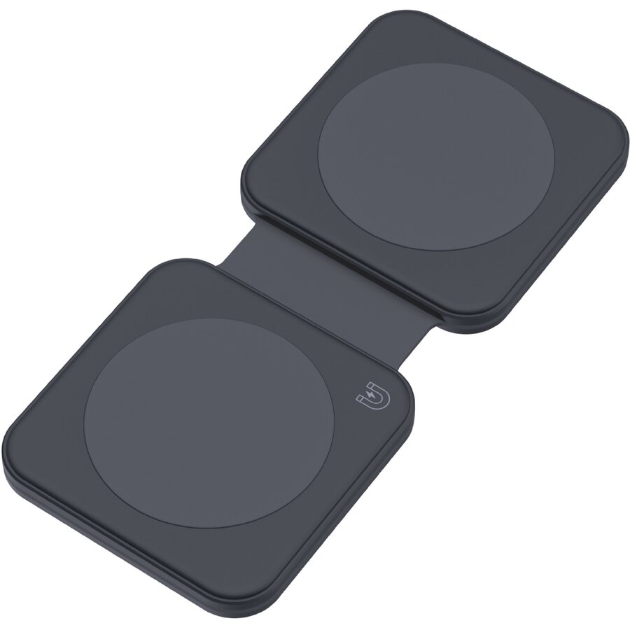 Oferte la Incarcator 2 in 1 Pliabil Wireless Magnetic Negru