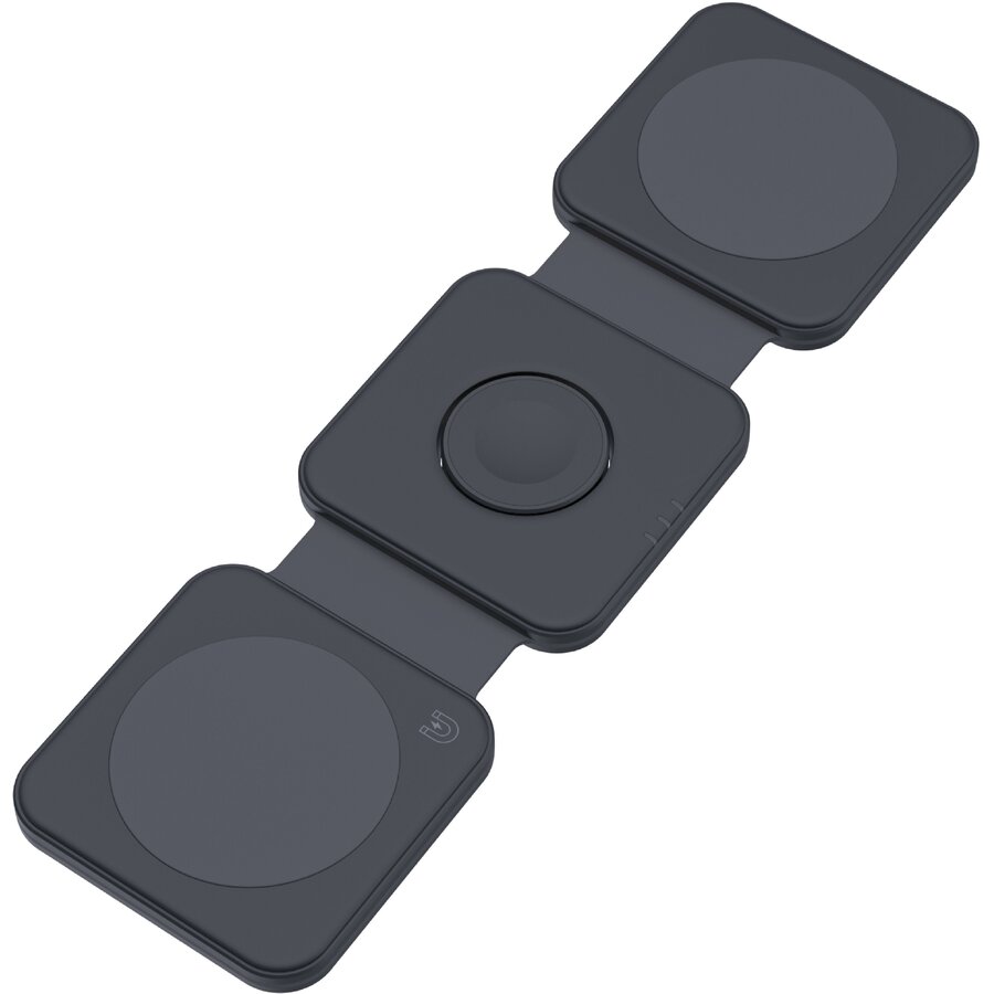 Oferte la Incarcator 3-in-1 Wireless Magnetic Pliabil Negru