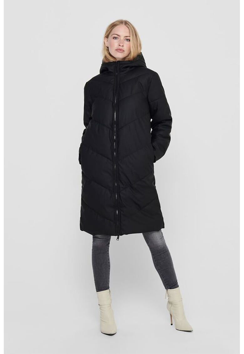 Oferte la Geaca impermeabila cu gluga si vatelina Ulrikka - Negru