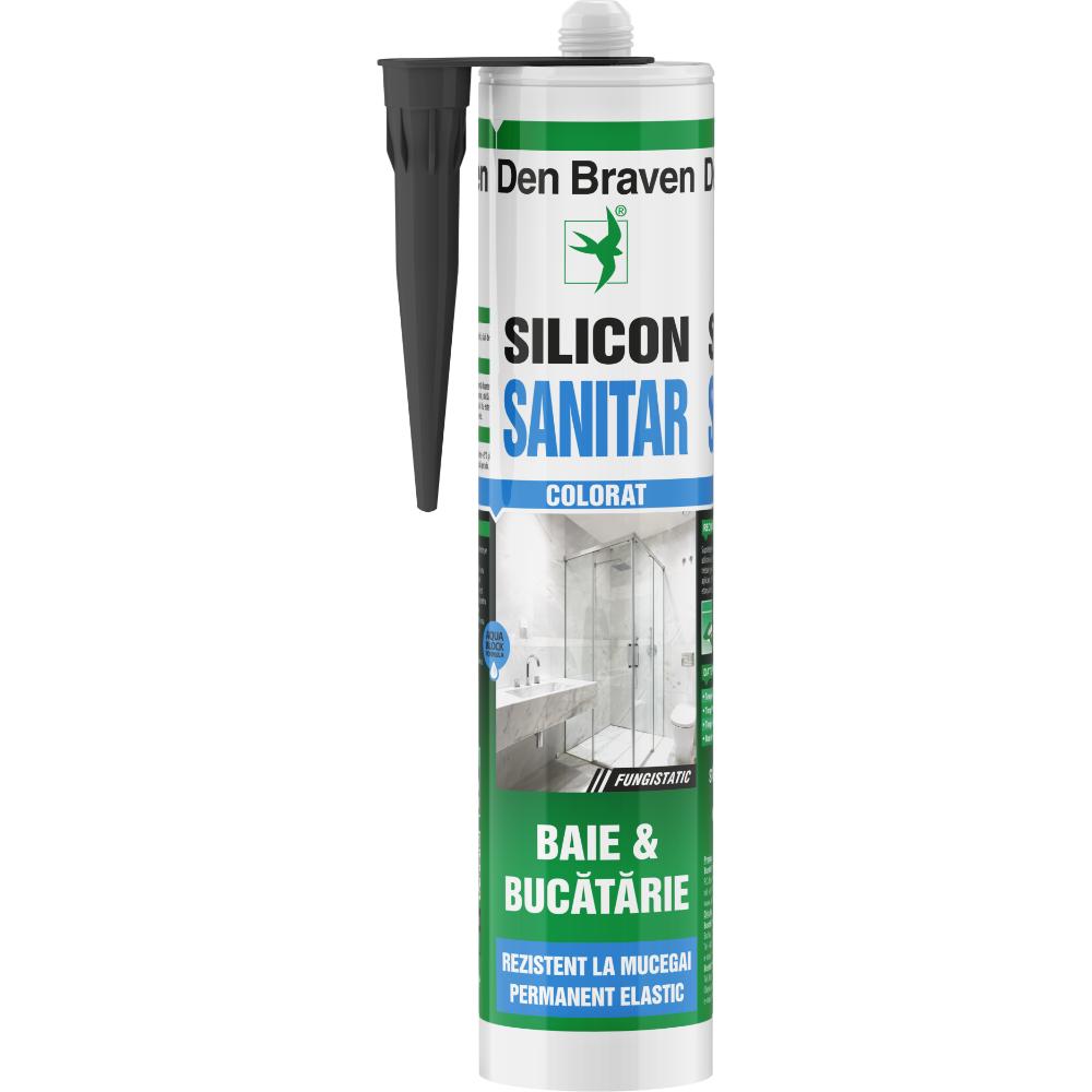 Oferte la Silicon sanitar Den Braven, interior/exterior, negru, 280 ml