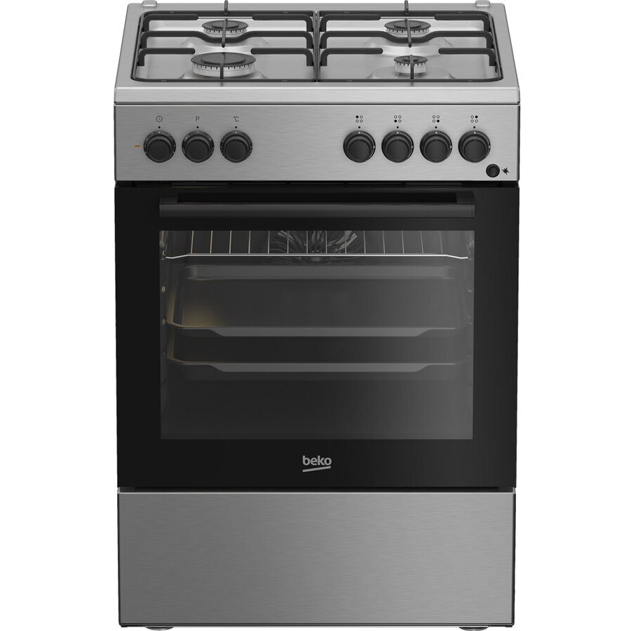 Aragaz Mixt FBSE62120XD 4 Arzatoare pe Gaz Aprindere Buton Cuptor Electric 66L Grill Curatare cu Abur SteamShine Iluminare Cuptor Clasa A Inox