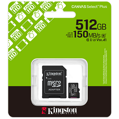 Card Canvas Select Plus Gen3 512GB MicroSDXC Clasa 10