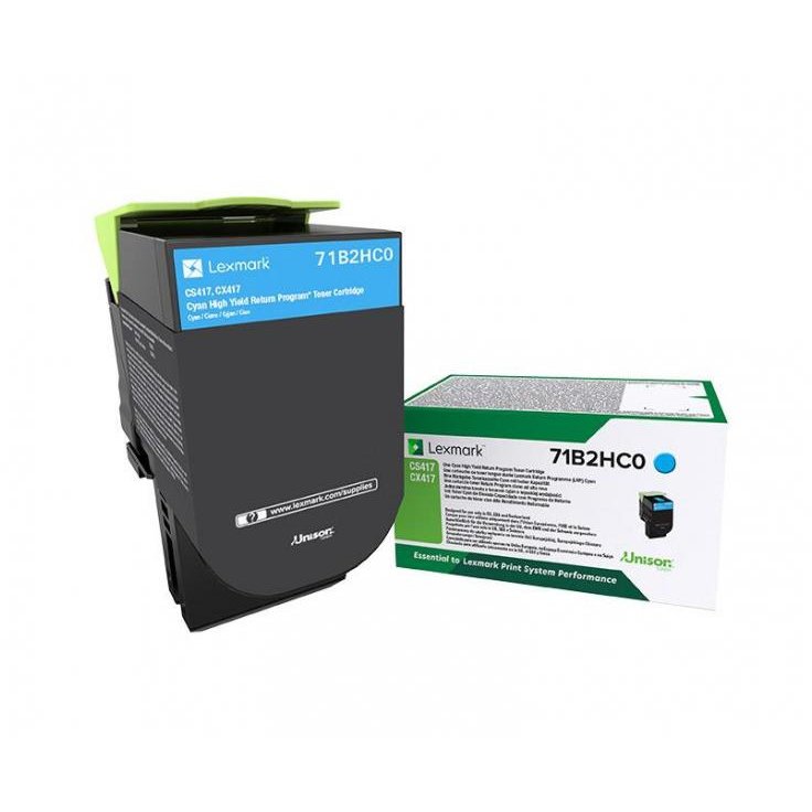 Oferte la LEXMARK 71B2HC0 CYAN RETURN PROG. TONER