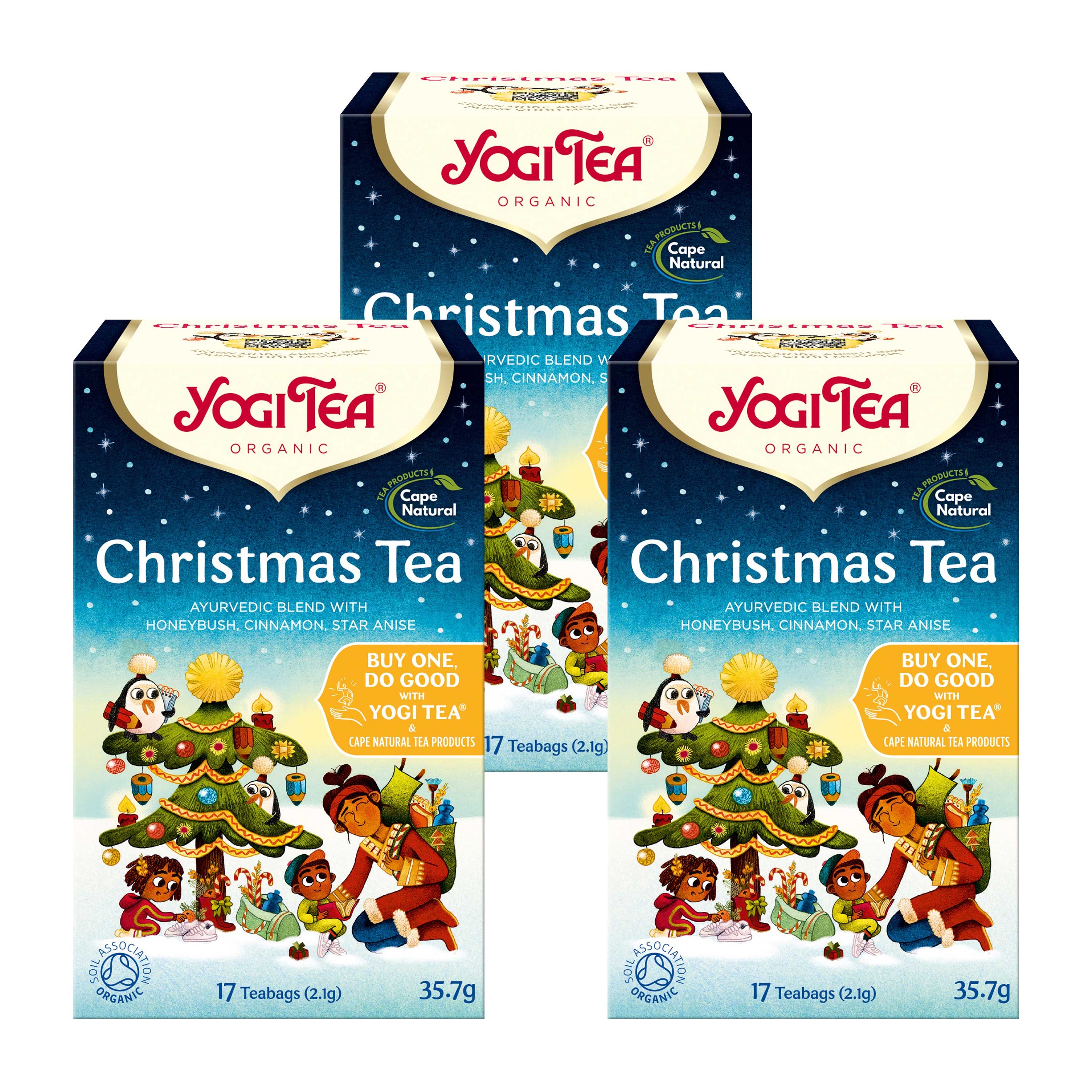 Oferte la Pachet cadou 3 x Ceai BIO de Craciun, 17 pliculete - 35,7g Yogi Tea