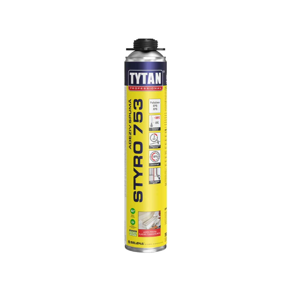 Oferte la Adeziv spuma pentru polistiren, aplicare cu pistol, Tytan Styro 753, 750 ml