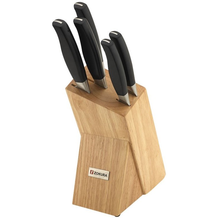 Oferte la Set 5 cutite cu suport din lemn