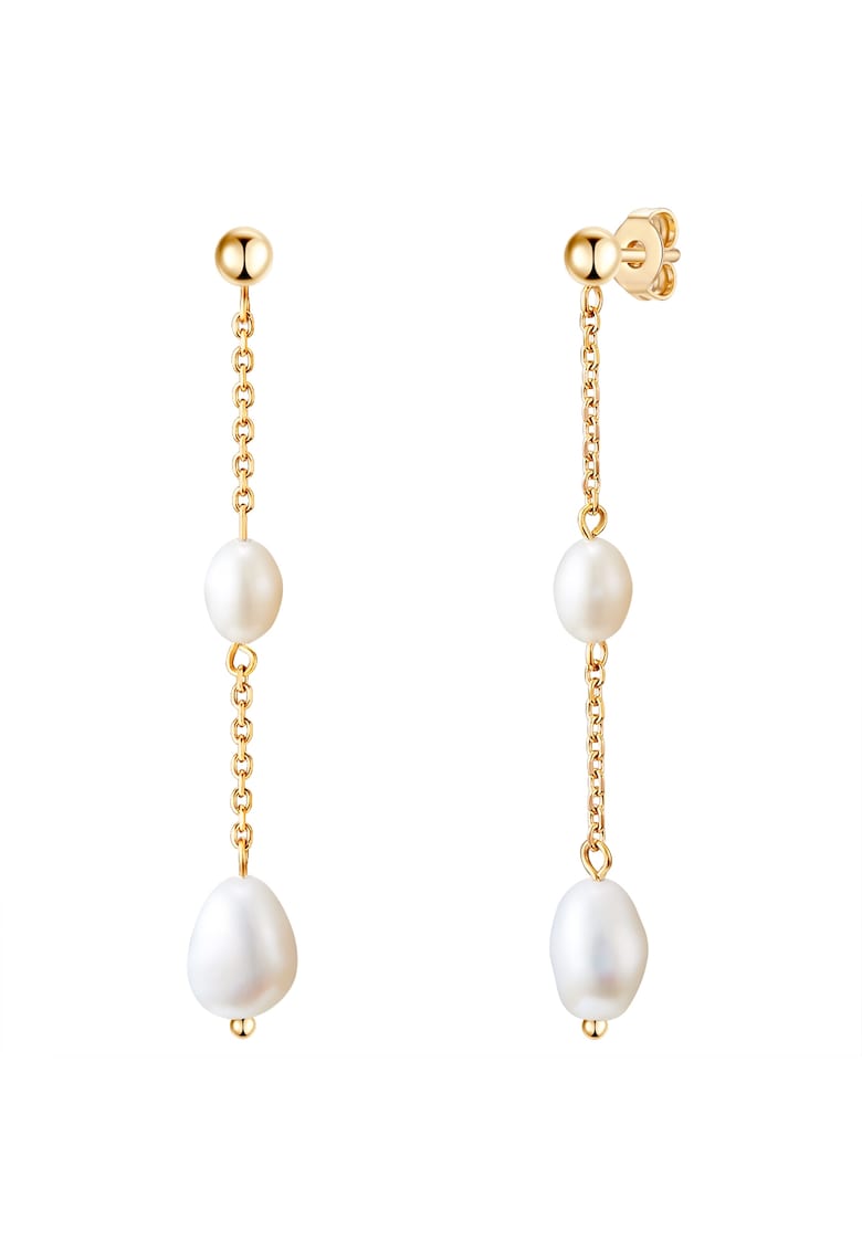 Oferte la Cercei drop placati cu aur de 14K - Auriu