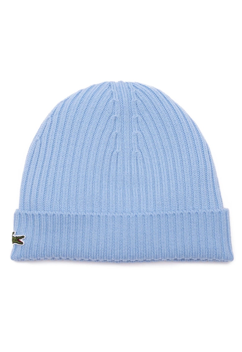 Oferte la Caciula unisex striata de lana - Albastru deschis