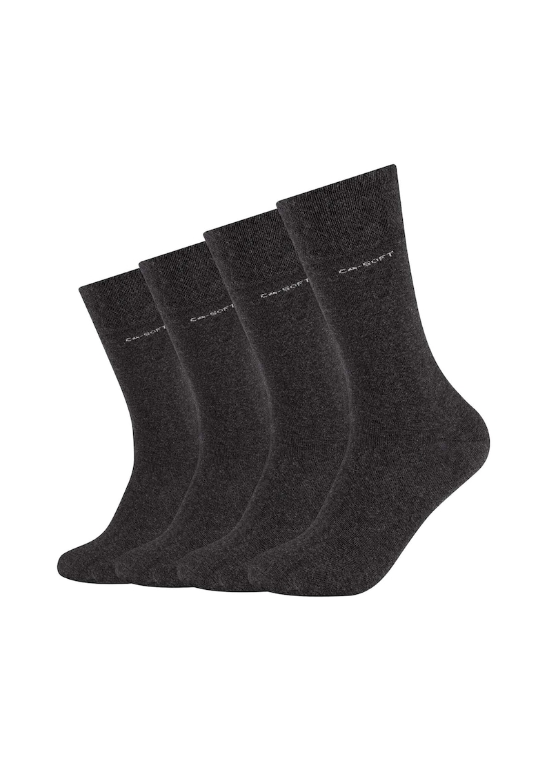 Oferte la Set de sosete lungi unisex - 4 perechi - Gri antracit