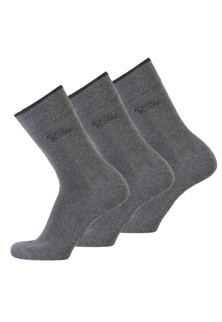 Oferte la Set de sosete lungi din amestec de bumbac organic - 3 perechi - Gri antracit