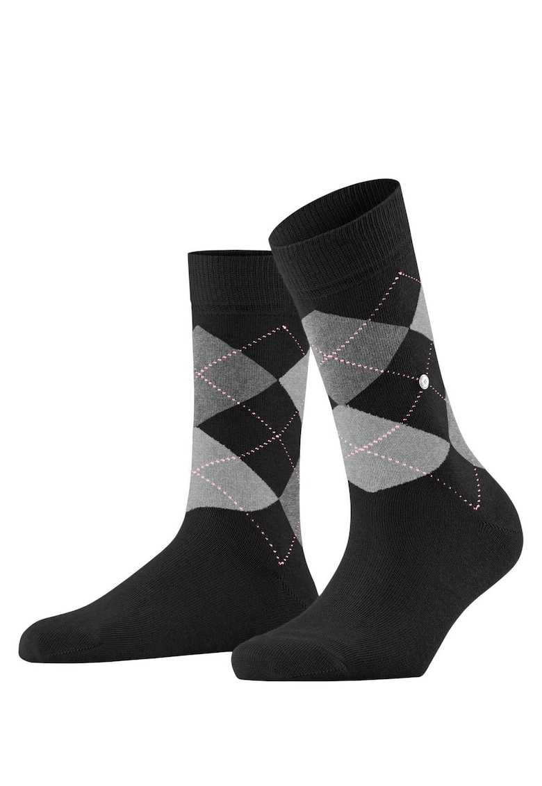 Oferte la Sosete lungi cu model - Negru/Gri/Roz