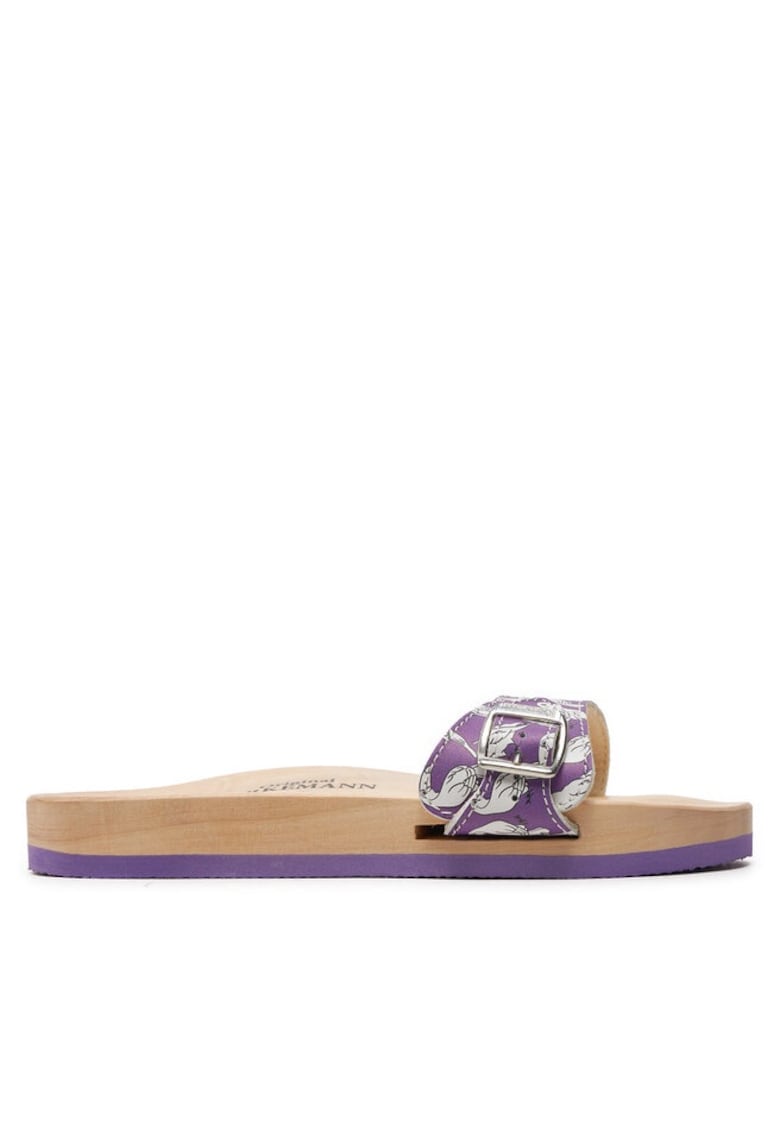 Oferte la Slapi dama - 85942 -  Piele naturala - Violet