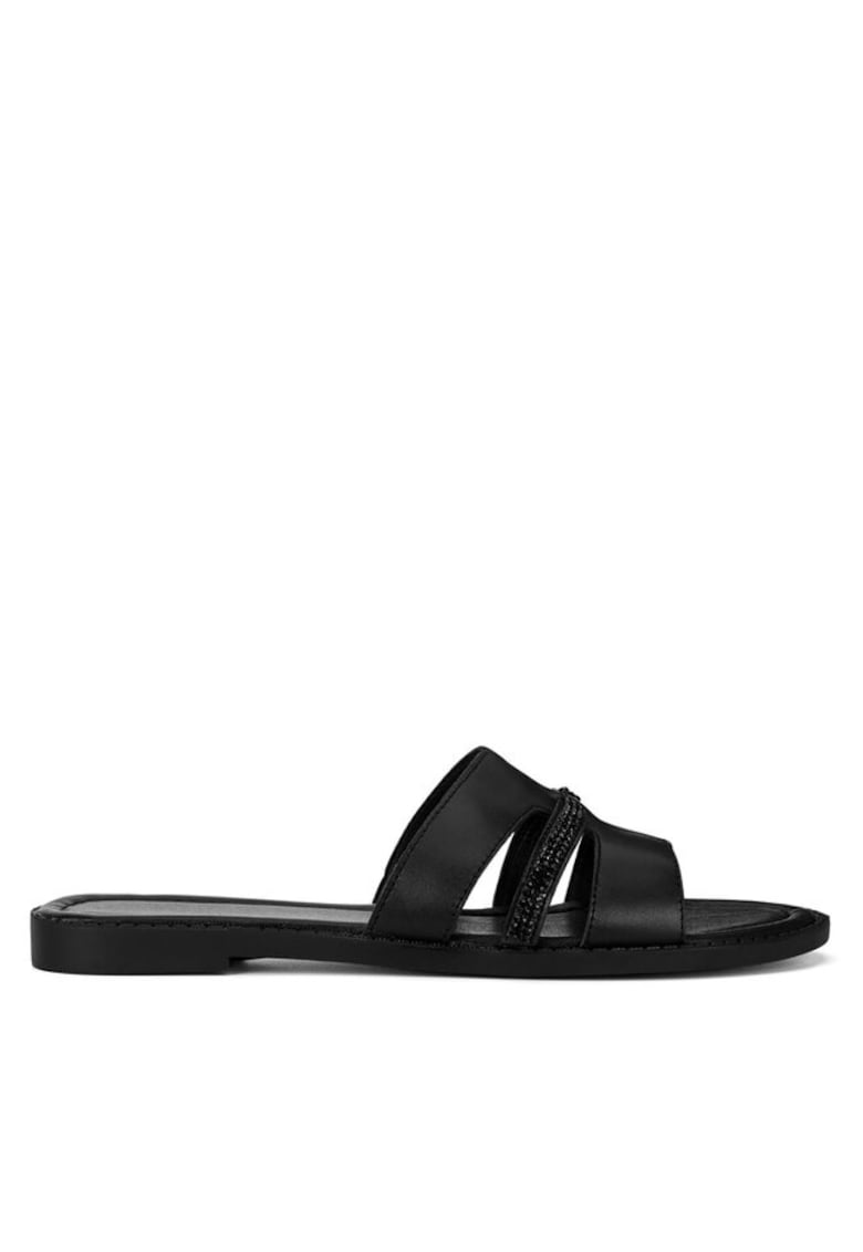 Oferte la Slapi dama - 15026 -  Piele naturala - Negru