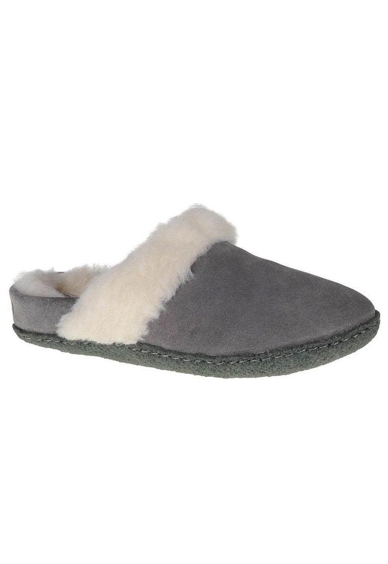 Oferte la Papuci dama  Nakiska Slide II - Piele naturala - Gri/Alb - Alb/Gri