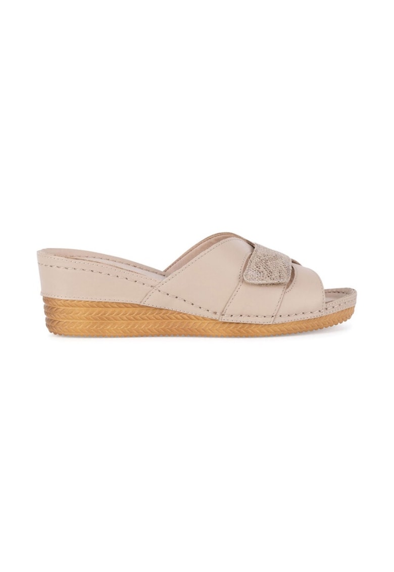 Oferte la Slapi dama -  590559 - Piele naturala - Bej - Bej